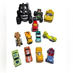 Colorful Toy Car Set w/ Hot Wheels & Monster Truck